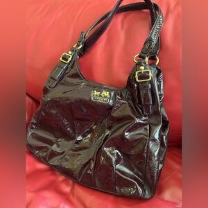 Coach Patent Leather Purple Purse